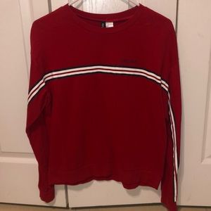 red long sleeve shirt